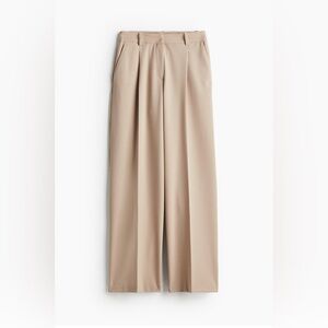 H&M Wide Leg Pants in Beige